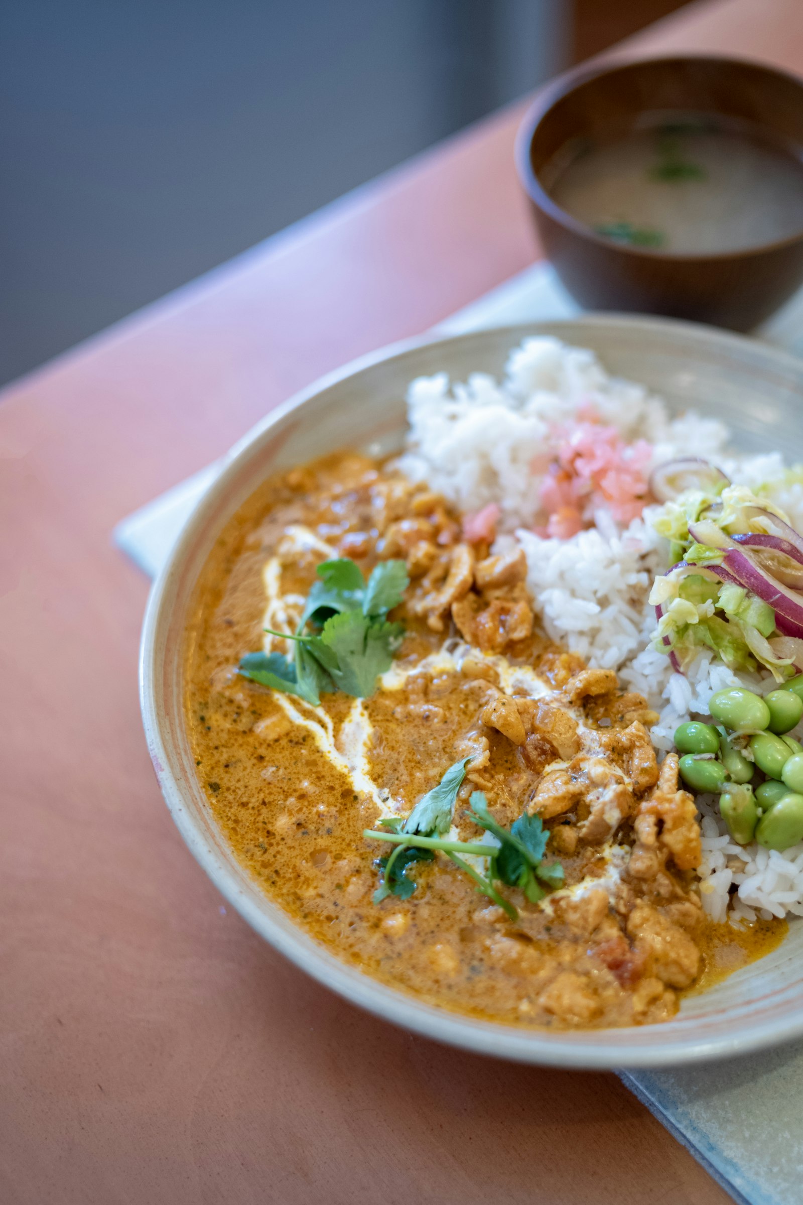Chicken tikka masala in a smoky, creamy tomato sauce